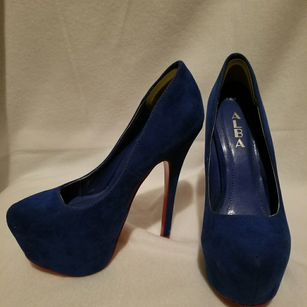 Royal blue heels